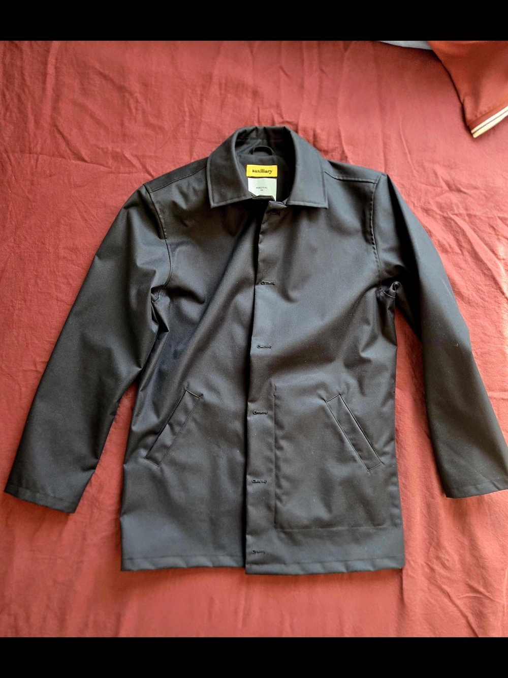 Percival Men's Black Waterproof Short Trench Coat
